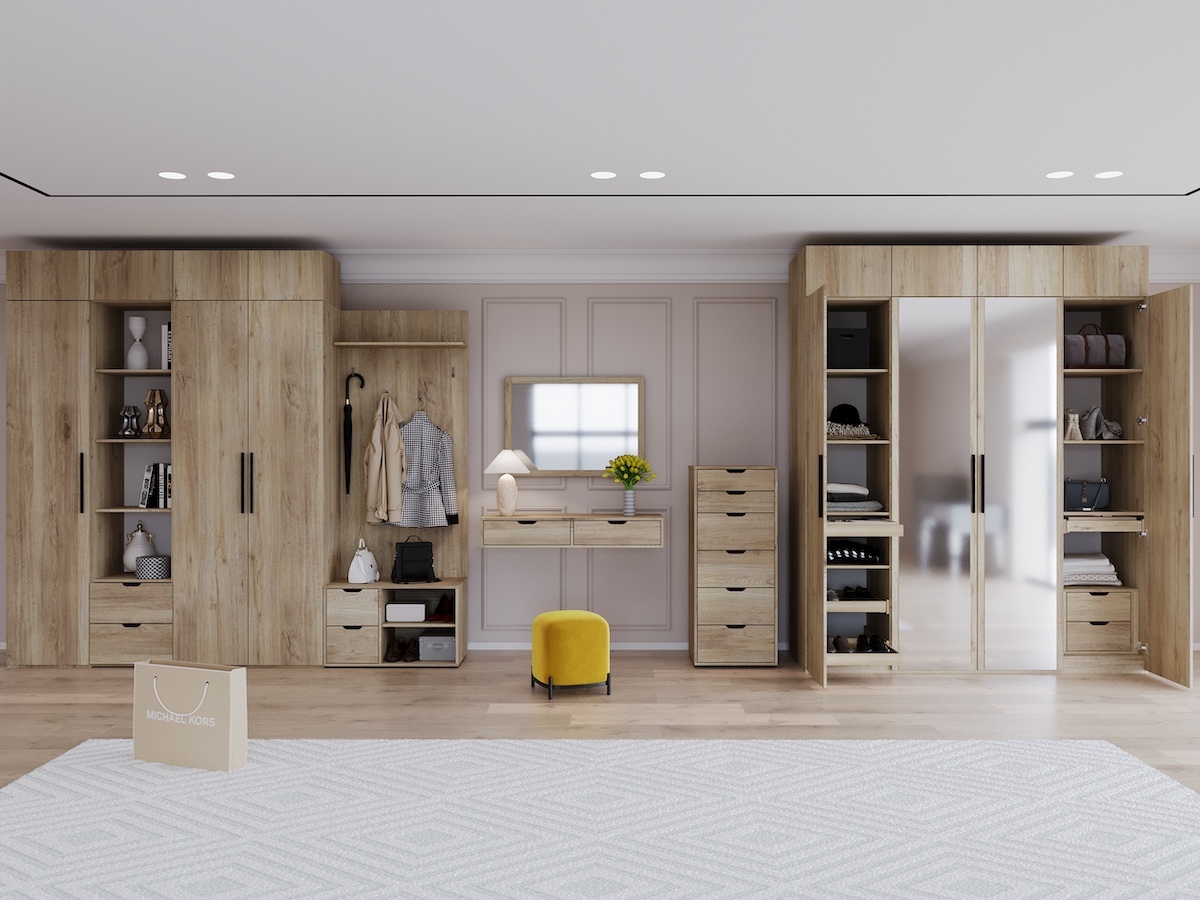 Антресоль Даллас ,двухдверный ,Белый  