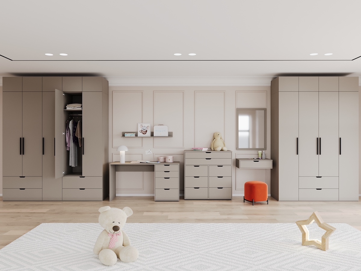 Антресоль Даллас ,четырехдверный ,Белый  